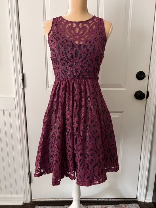 Anthropologie Dresses & Skirts - ANTHROPOLOGIE *FROCK BY TRACY REESE* Mauve Lace Dress Size 4